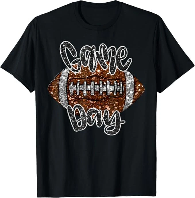 Camiseta Game Day Football Bling Bling Football Lover Otoño Foto 1 de 1