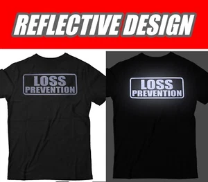 Loss Prevention t-shirt with REFLECTIVE logo design, 100% cotton. - Picture 1 of 6