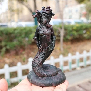 4,6"" Granate Natural Medusa Tallado Decoración Cristal Calavera Reiki Curar Decoración 1 pieza - Imagen 1 de 12