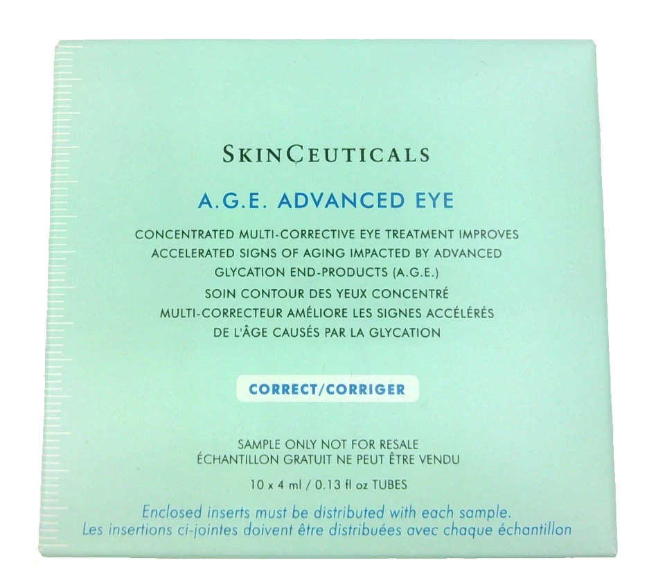 Skin Ceuticals A.G.E. Advanced Eye Sample 4 ml/0.13 fl oz [10 Pack] NIB - Image 1 of 3