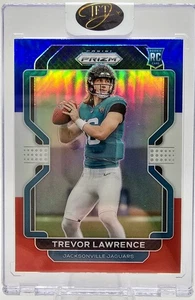 2021 Panini Prizm Trevor Lawrence RC Red, White & Blue Prizm SP - Jaguars - Picture 1 of 2
