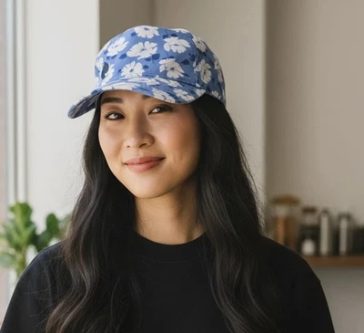 Kate Spade New York Springtime floral Baseball Cap Hat NWT $68 Blue - Image 1 of 3