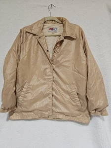 Kmart Xl Tan Water Repellant Jacket Vintage - Picture 1 of 6