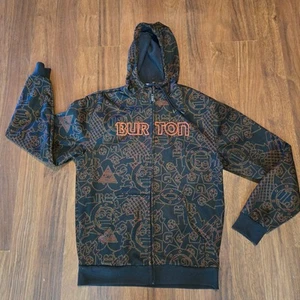 Burton Spellout Full Zip Hooded Graphics Jacket - Men's Medium - Picture 1 of 8