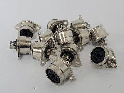 12X Switchcraft 61HA5F - 5 pin female panel mount DIN, 240 degrees, locking - Image 1 of 3