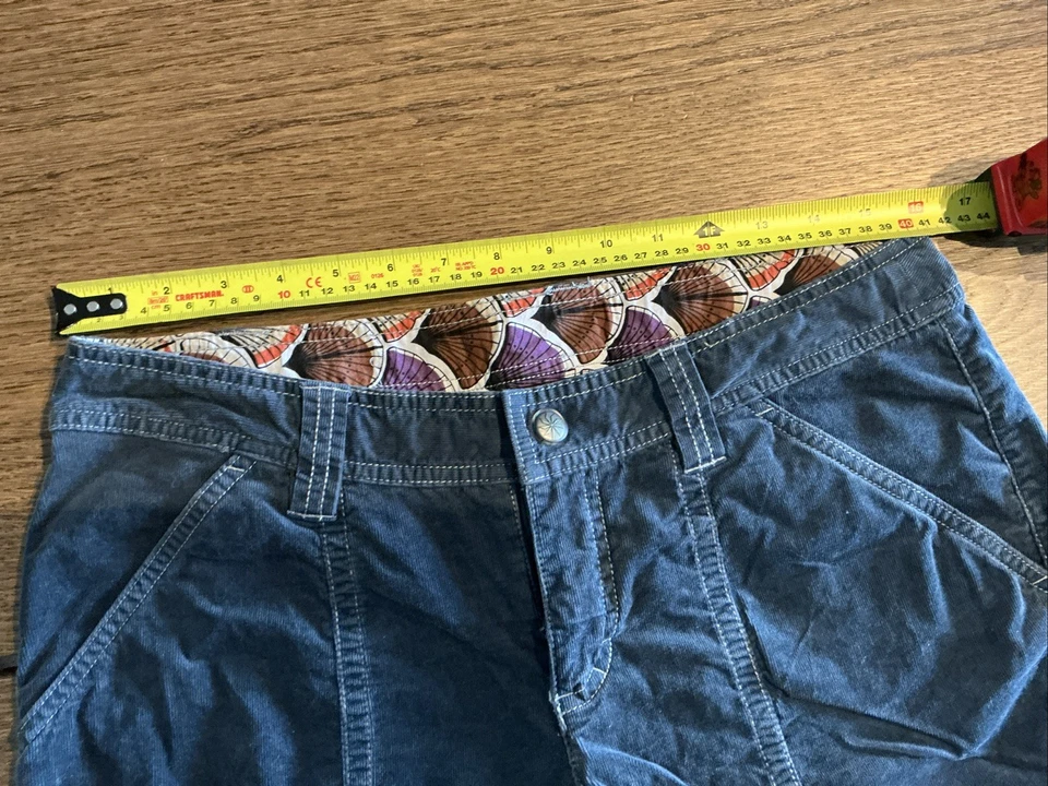 Athleta Navy Corduroy Shorts Size 8 Bottom W/Drawstring Waist Cotton Stretch - Image 1 of 4