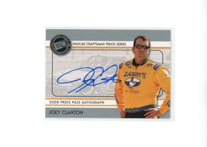 2008 Press Pass Joey Clanton NASCAR Craftsman Truck Series Autograph Auto - Picture 1 of 2