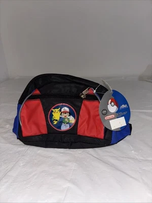 Pokemon Fanny Pack Vintage 1998 Ash & Pikachu ¡Nuevo! 2 bolsillos traseros rojo azul con cremallera Foto 1 de 4