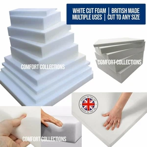 60"x20"x 1" CUT TO ANY SIZE FOAM SHEET HIGH DENSITY UPHOLSTERY CUSHION FURNITURE - Picture 1 of 14
