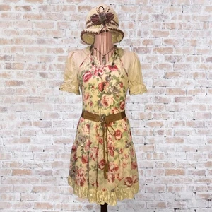Cottagecore Fairy Romantic Dress Lace Floral Whimsical Dainty Coquette Size S/M - Picture 1 of 8