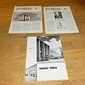 3-  RAND-McNALLY Corp. RANALLY WORLD Employee Publication 1952 / 1953  /1954 - Picture 1 of 24