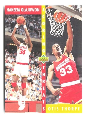 1992-93 Upper Deck #501 Hakeem Olajuwon / Otis Thorpe - Image 1 of 2