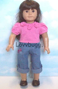 Jeans & Pink Shirt for American Girl 18" Doll Clothes FREE SHIP ADD-ONS! LovvU! - Picture 1 of 2
