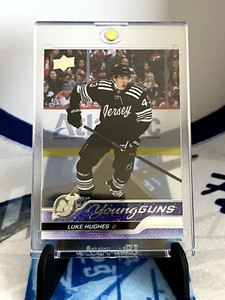 2023-24 CLEAR CUT Upper Deck Series 1 Luke Hughes Young Guns Rookie Card RC Mint