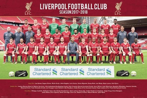 Liverpool FC 2017/18 Official EPL Team Portrait at Anfield 24x36 POSTER Cover