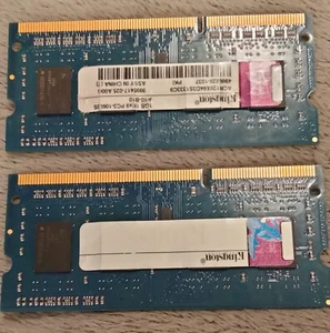 Kingston 2 X 1GB Pc3-10600s-9-10-b1 Laptop Ram Sticks - Picture 1 of 2