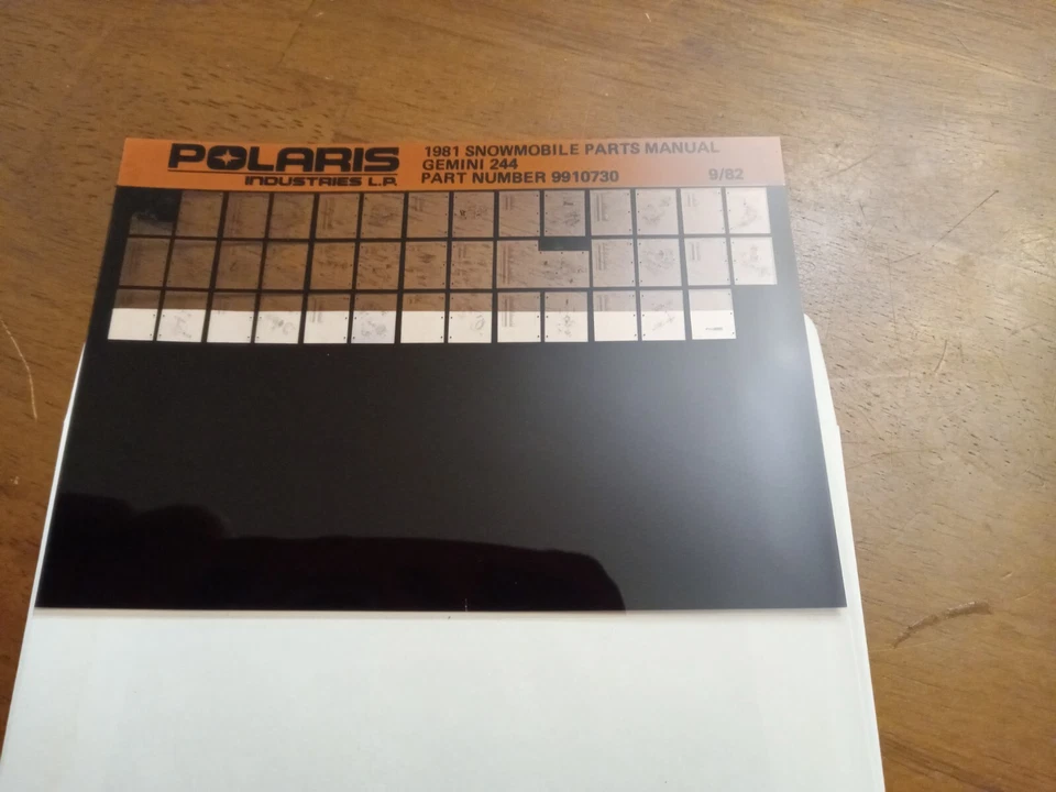 1981 Polaris Gemini 244 peças manual cartão micro ficha 9910730 - Imagem 1 de 1