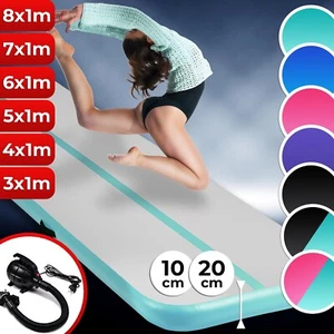 Air Matte Track Turnmatte aufblasbar Tumbling Gymnastikmatte Pumpe 3 4 5 6 7 8m - Bild 1 von 96