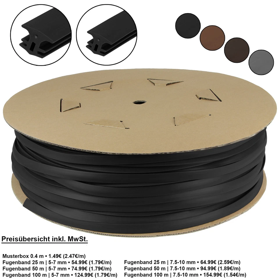 MONTAFOX Nastro sigillante per giunti per terrazza nastro sigillante per giunti nastro sigillante per giunti WPC legno pietra