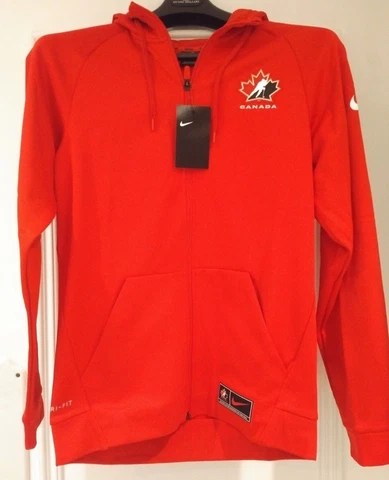 2018 WJC IIHF Team Canada Hockey Red Thermal Full Zip Hoodie Sweatshirt XXXL Cover