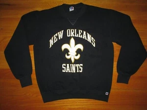 NEW ORLEAN SAINTS Vtg 90s 80s Russell Athletic Sweater Sweat shirt jersey t USA - Picture 1 of 5