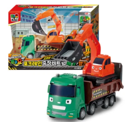 TAYO The Little Bus Friends Rescue Heavy Equipment Truck Mega & Excavator Hank - Image 1 of 4