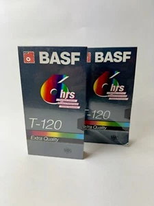 BASF T120 VHS 6hrs Blank Set Of 2 - Picture 1 of 2