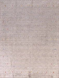 Grey abbeh Area Rug Hand-knotted Wool Rug 8x10 ft - Picture 1 of 20
