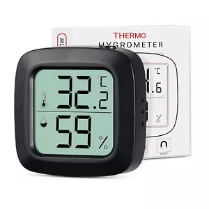 Raum MINI Thermometer Klein Hygrometer mit Magnet stehend Wand Kleber + Batterie - Bild 1 von 17