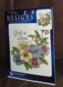 DESIGNS FOR THE NEEDLE God Is Love Cross Stitch #114908 Praying Hands Collection - Picture 1 of 4