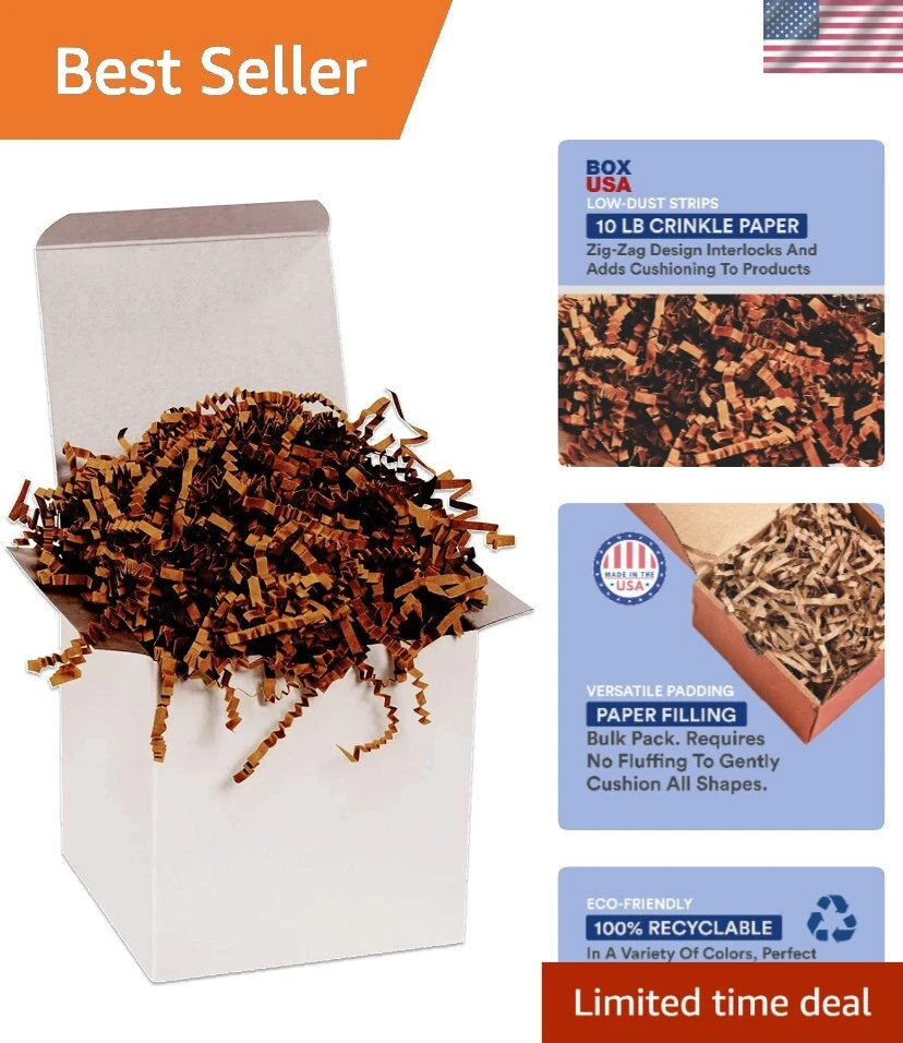Versatile 10 lb. Shredded Crinkle Paper Packing Filler for Crafts & Packaging - Image 1 of 4