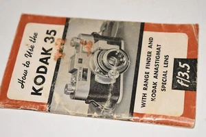 Cómo usar el folleto de instrucciones Kodak 35 anastigmat lente especial manual - Imagen 1 de 7