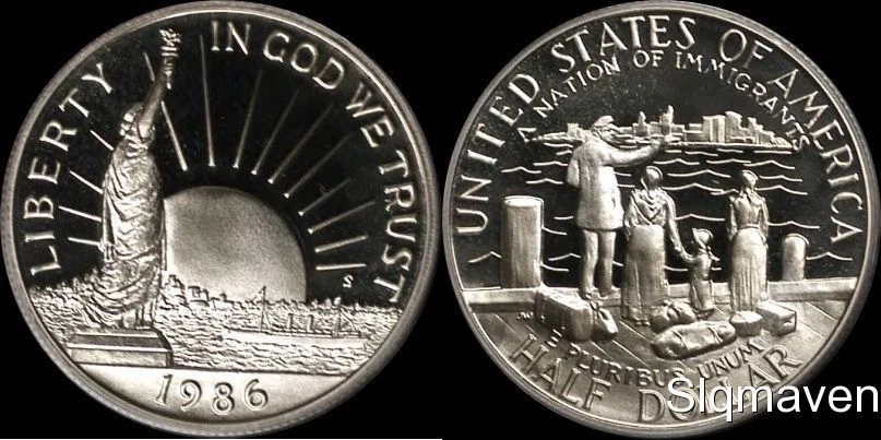 1986  Ellis Island Half Dollar Gem Proof no Box or COA No Reserve - Image 1 of 1
