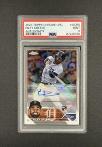 2023 Topps Chrome Update Riley Greene RC Auto PSA 9 MINT #ACRG Tigers Rookie - Picture 1 of 2