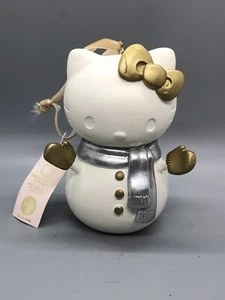 Pottery Barn HELLO KITTY Ornament Snowman Mittens with Tags 3-D Molded Christmas - Picture 1 of 12