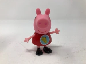 Peppa Pig Jazwares Figure Peppa With Red Dress And A Bear On The Dress Loose - Picture 1 of 7