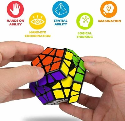 MARKENLOS 3X3 Zauberwürfel Magic Dreh Cube Puzzle Speedcube Dodekaeder 3D Puzzle Geschenk