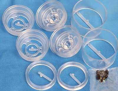 Team Associated 6004 RC10CC Clear Rims Wheels 1 Pair Rear With Hardware RC10 - Image 1 of 4