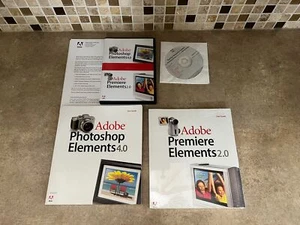 ADOBE PHOTOSHOP ELEMENTS 4.0 FOR WINDOW XP BONUS PREMIERE ELEMENTS 2.0 DR2-15 - Picture 1 of 8