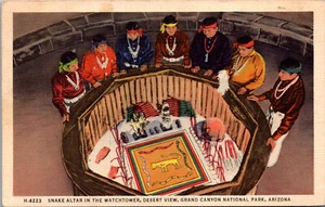 GRAND CANYON NATIONAL PARK, ARIZONA - SNAKE ALTAR - NATIAVE AMERICANS - POSTCARD - Picture 1 of 2