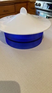 Vintage Tupperware Acrylic Preludio Microserver Dip Bowl - Sapphire Blue - Picture 1 of 4