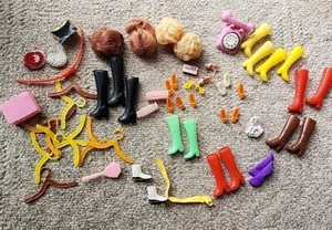 Vtg Barbie Doll Mixed Accessories Lot SHOES WIGS AND MORE Hong Kong - Picture 1 of 8