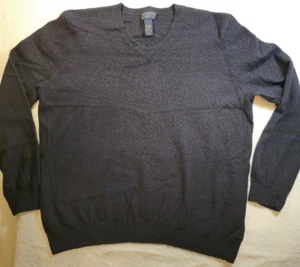 Suéter Banana Republic Para Hombres XXL Cuello en V Lana Merino AZUL MARINO Preppy Minimalista - Imagen 1 de 12