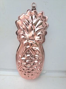 Ananas Kupferton Aluminium Gelee Form Wandhängung mit Haken 11 Zollx5 - Bild 1 von 7