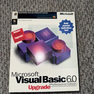 Microsoft Visual Basic 6.0 Professional Pro 6  RETAIL BOX - Image 1 of 4
