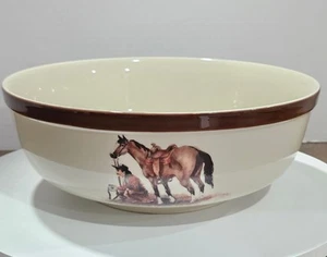 NEW Montana Lifestyles Cowboy Reflections 9" Vegetable Serving Bowl  - Picture 1 of 4