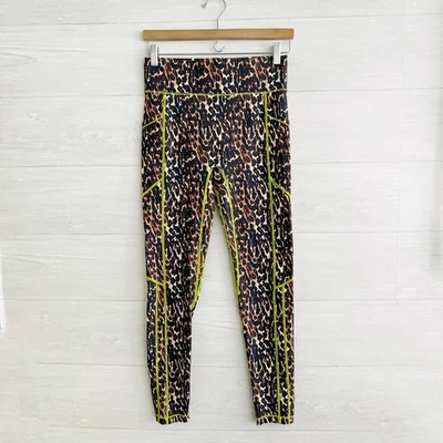 All Access - Leggings Bolsillo Media Estampado Leopardo Marrón Costuras Lima, M Foto 1 de 4