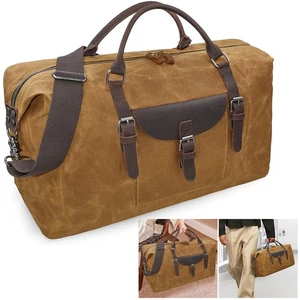 Borsa da viaggio XL uomo donna vera pelle vintage protezione bagaglio borsa DHL - Foto 1 di 16