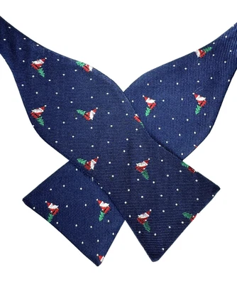 Pajarita ajustable TOMMY HILFIGER de seda Navidad Papá Noel azul marino para hombre Foto 1 de 3
