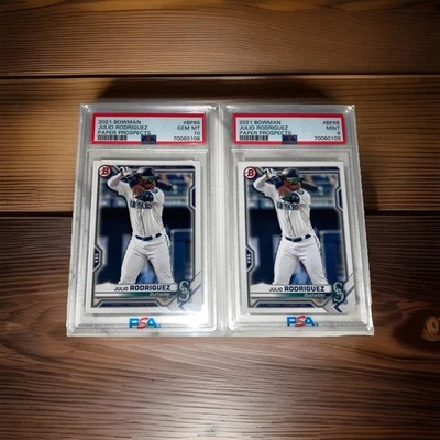 Julio Rodriguez 2021 Bowman Paper Prospects Rookie #BP-86 PSA Gem MT Mint 10 + 9 - Image 1 of 4